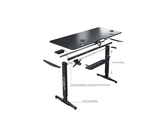 Компьютерный стол 1stPlayer Moto-E 1660 Black, изображение 6 Компьютерный стол 1stPlayer Moto-E 1660 Black, изображение 6