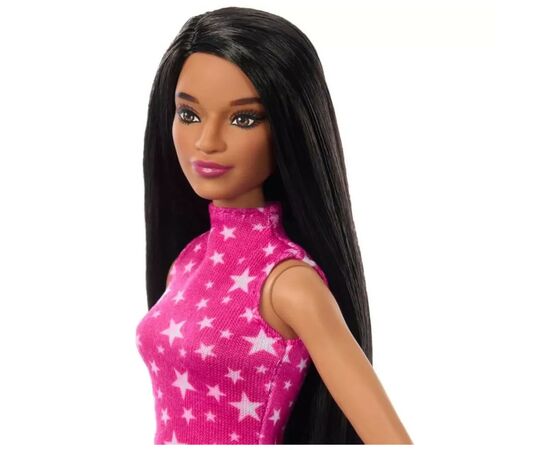 Кукла Barbie Fashionistas в розовом топе со звездным принтом в розовом цвете (HRH13), изображение 3 Кукла Barbie Fashionistas в розовом топе со звездным принтом в розовом цвете (HRH13), изображение 3