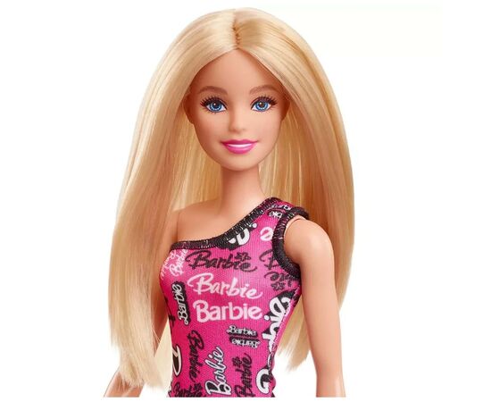 Кукла Barbie Супер стиль Блондинка в брендированном платье (HRH07), изображение 4 Кукла Barbie Супер стиль Блондинка в брендированном платье (HRH07), изображение 4