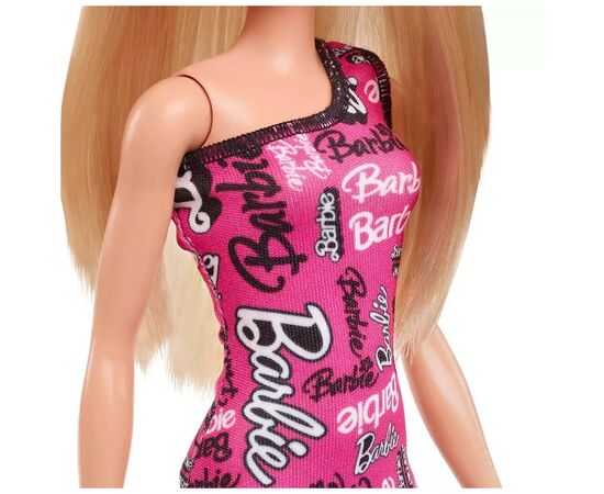 Кукла Barbie Супер стиль Блондинка в брендированном платье (HRH07), изображение 5 Кукла Barbie Супер стиль Блондинка в брендированном платье (HRH07), изображение 5