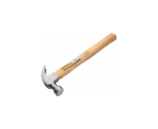 Молоток Tolsen с гвоздодером 450 гр (16 oz) деревянная ручка (25150)
