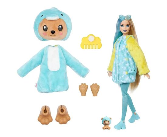 Кукла Barbie Cutie Reveal Великолепное комбо Медвежонок в костюме дельфина (HRK25), изображение 2 Кукла Barbie Cutie Reveal Великолепное комбо Медвежонок в костюме дельфина (HRK25), изображение 2