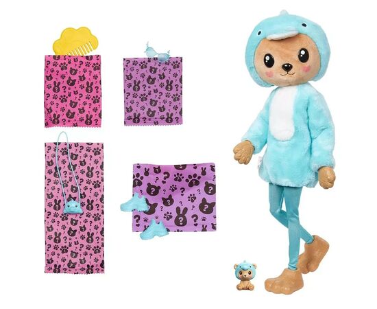 Кукла Barbie Cutie Reveal Великолепное комбо Медвежонок в костюме дельфина (HRK25), изображение 3 Кукла Barbie Cutie Reveal Великолепное комбо Медвежонок в костюме дельфина (HRK25), изображение 3