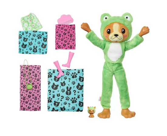 Кукла Barbie Cutie Reveal Великолепное комбо Щенок в костюме лягушки (HRK24), изображение 3 Кукла Barbie Cutie Reveal Великолепное комбо Щенок в костюме лягушки (HRK24), изображение 3