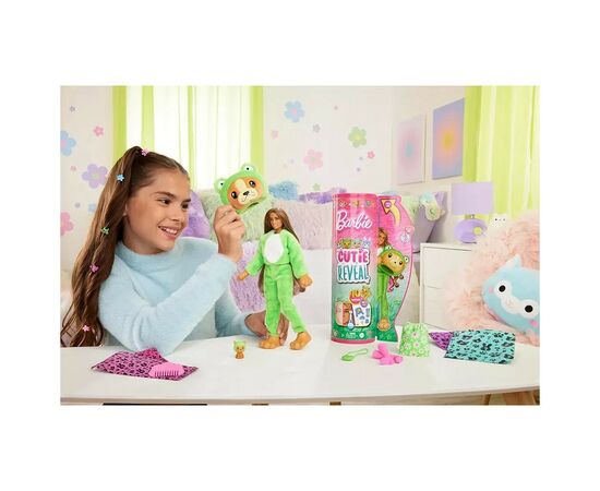 Кукла Barbie Cutie Reveal Великолепное комбо Щенок в костюме лягушки (HRK24), изображение 6 Кукла Barbie Cutie Reveal Великолепное комбо Щенок в костюме лягушки (HRK24), изображение 6