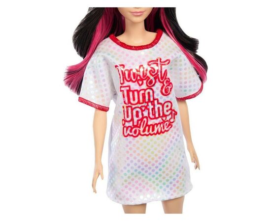 Кукла Barbie Fashionistas в блестящем платье-футболке (HRH12), изображение 4 Кукла Barbie Fashionistas в блестящем платье-футболке (HRH12), изображение 4