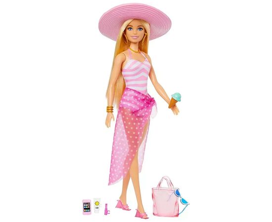 Кукла Barbie Пляжная прогулка (HPL73)