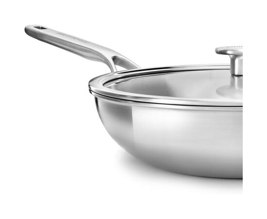 Сковорода KitchenAid Wok MSS 28 см 3,5 л з кришкою (CC003254-001), изображение 3 Сковорода KitchenAid Wok MSS 28 см 3,5 л з кришкою (CC003254-001), изображение 3