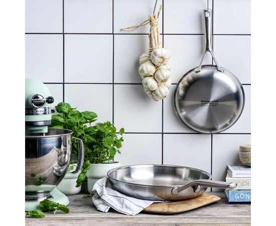 Сковорода KitchenAid Wok MSS 28 см 3,5 л з кришкою (CC003254-001), изображение 7 Сковорода KitchenAid Wok MSS 28 см 3,5 л з кришкою (CC003254-001), изображение 7
