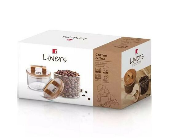 Емкость для сыпучих продуктов Bergner Coffee & Tea lovers 2 шт (BG-20503-MM), изображение 3 Емкость для сыпучих продуктов Bergner Coffee & Tea lovers 2 шт (BG-20503-MM), изображение 3