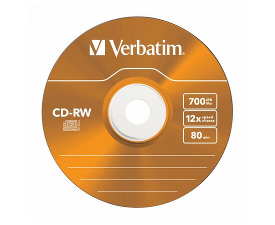 Диск CD Verbatim CD-RW 700Mb 12X SlimBox 5шт Color (43167), изображение 4 Диск CD Verbatim CD-RW 700Mb 12X SlimBox 5шт Color (43167), изображение 4