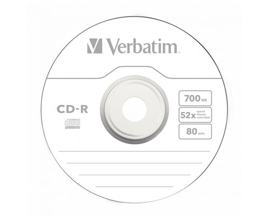 Диск CD Verbatim CD-R 700Mb 52x Spindle Wrap box Extra (43725), изображение 4 Диск CD Verbatim CD-R 700Mb 52x Spindle Wrap box Extra (43725), изображение 4