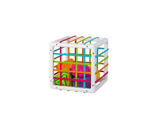 Развивающая игрушка Fat Brain Toys Куб-сортер со стенками-шнурочками InnyBin (F251ML), изображение 3 Развивающая игрушка Fat Brain Toys Куб-сортер со стенками-шнурочками InnyBin (F251ML), изображение 3