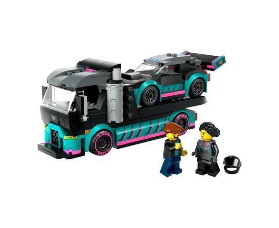 Конструктор LEGO City Автомобіль для перегонів й автовоз 328 деталей (60406), зображення 2 Конструктор LEGO City Автомобіль для перегонів й автовоз 328 деталей (60406), зображення 2