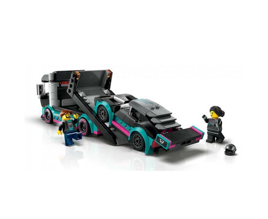 Конструктор LEGO City Автомобіль для перегонів й автовоз 328 деталей (60406), зображення 4 Конструктор LEGO City Автомобіль для перегонів й автовоз 328 деталей (60406), зображення 4