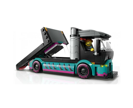 Конструктор LEGO City Автомобіль для перегонів й автовоз 328 деталей (60406), зображення 6 Конструктор LEGO City Автомобіль для перегонів й автовоз 328 деталей (60406), зображення 6