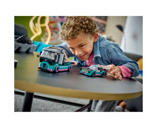 Конструктор LEGO City Автомобіль для перегонів й автовоз 328 деталей (60406), зображення 9 Конструктор LEGO City Автомобіль для перегонів й автовоз 328 деталей (60406), зображення 9