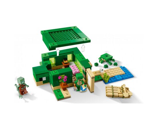 Конструктор LEGO Minecraft Пляжный дом в форме черепахи 234 деталей (21254), изображение 4 Конструктор LEGO Minecraft Пляжный дом в форме черепахи 234 деталей (21254), изображение 4