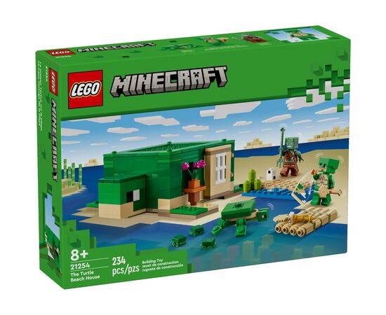 Конструктор LEGO Minecraft Пляжний будинок у формі черепахи 234 деталей (21254)