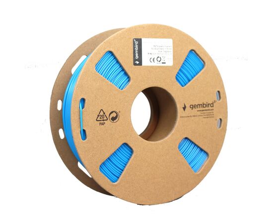 Пластик для 3D-принтера Gembird PETG, 1.75 мм, blue, 1 кг (3DP-PETG1.75-01-B), зображення 2 Пластик для 3D-принтера Gembird PETG, 1.75 мм, blue, 1 кг (3DP-PETG1.75-01-B), зображення 2
