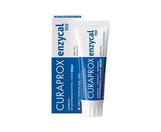 Зубная паста Curaprox Enzycal 950 Ферментная 75 мл (7612412422436), изображение 2 Зубная паста Curaprox Enzycal 950 Ферментная 75 мл (7612412422436), изображение 2