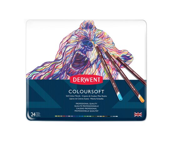 Карандаши цветные Derwent Coloursoft, 24 цветов (5028252188937)