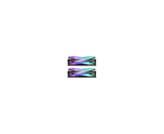 Модуль памяти для компьютера DDR4 16GB (2x8GB) 3600 MHz Spectrix D60G RGB Tungsten Gray ADATA (AX4U36008G18I-DT60)