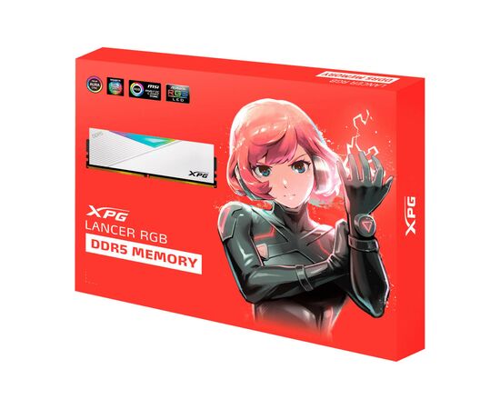Модуль памяти для компьютера DDR5 32GB (2x16GB) 5600 MHz XPG Lancer RGB White ADATA (AX5U5600C3616G-DCLARWH), изображение 6 Модуль памяти для компьютера DDR5 32GB (2x16GB) 5600 MHz XPG Lancer RGB White ADATA (AX5U5600C3616G-DCLARWH), изображение 6