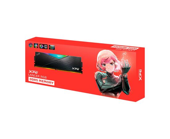 Модуль пам'яті для комп'ютера DDR5 32GB 6000 MHz XPG Lancer RGB Black ADATA (AX5U6000C3032G-CLARBK), зображення 5 Модуль пам'яті для комп'ютера DDR5 32GB 6000 MHz XPG Lancer RGB Black ADATA (AX5U6000C3032G-CLARBK), зображення 5