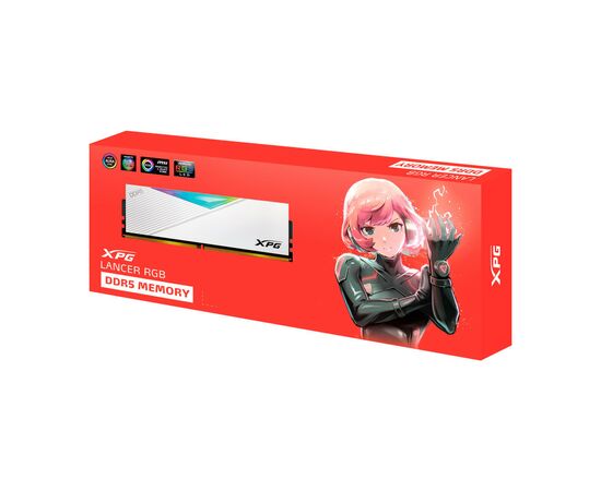 Модуль пам'яті для комп'ютера DDR5 32GB 6000 MHz XPG Lancer RGB White ADATA (AX5U6000C3032G-CLARWH), зображення 5 Модуль пам'яті для комп'ютера DDR5 32GB 6000 MHz XPG Lancer RGB White ADATA (AX5U6000C3032G-CLARWH), зображення 5