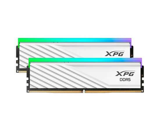 Модуль памяти для компьютера DDR5 48GB (2x24GB) 6000 MHz XPG Lancer Blade RGB White ADATA (AX5U6000C3024G-DTLABRWH)