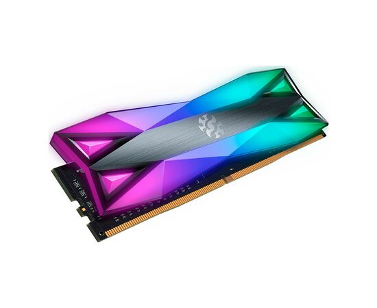 Модуль пам'яті для комп'ютера DDR4 8GB 3600 MHz XPG Spectrix D60G RGB Tungsten Gray ADATA (AX4U36008G18I-ST60), зображення 2 Модуль пам'яті для комп'ютера DDR4 8GB 3600 MHz XPG Spectrix D60G RGB Tungsten Gray ADATA (AX4U36008G18I-ST60), зображення 2