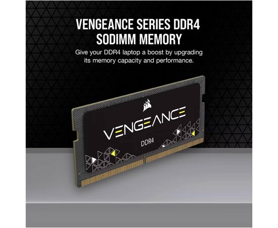 Модуль памяти для ноутбука SoDIMM DDR4 8GB 3200 MHz Vengeance Corsair (CMSX8GX4M1A3200C22), изображение 2 Модуль памяти для ноутбука SoDIMM DDR4 8GB 3200 MHz Vengeance Corsair (CMSX8GX4M1A3200C22), изображение 2