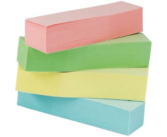 Стикер-закладка Buromax Plastic bookmarks 51x12mm, 4*100шт, rectangles,pastel colors (BM.2306-99), изображение 2 Стикер-закладка Buromax Plastic bookmarks 51x12mm, 4*100шт, rectangles,pastel colors (BM.2306-99), изображение 2