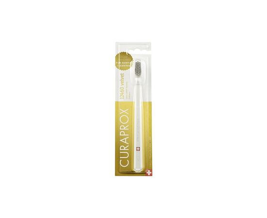 Зубная щетка Curaprox 12460 Velvet Ультрамягкая Белая с серым (CS 12460-34)