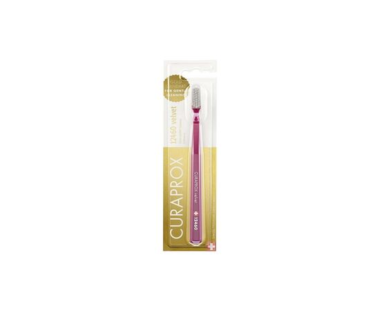 Зубная щетка Curaprox 12460 Velvet Ультрамягкая Пурпурная с серым (CS 12460-31)