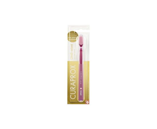 Зубная щетка Curaprox 12460 Velvet Ультрамягкая Пурпурная с розовым (CS 12460-32)