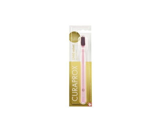 Зубная щетка Curaprox 12460 Velvet Ультрамягкая Розовая с пурпурным (CS 12460-30)