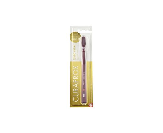 Зубная щетка Curaprox 12460 Velvet Ультрамягкая Темно-красная с пурпурным (CS 12460-12)