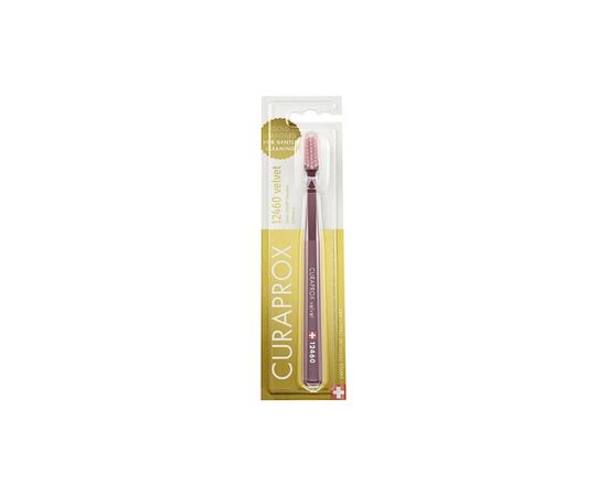 Зубна щітка Curaprox 12460 Velvet Ультрам'яка Темно-червона з рожевим (CS 12460-11)