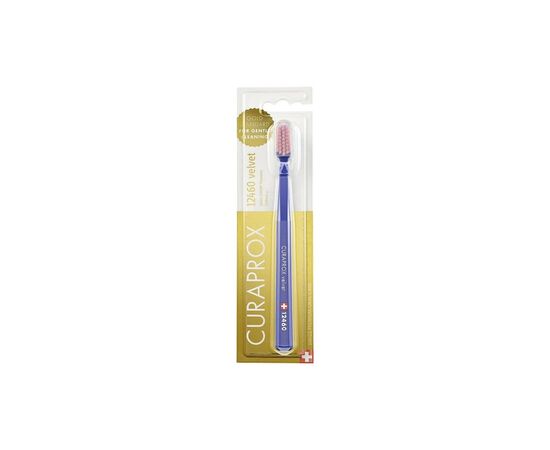 Зубная щетка Curaprox 12460 Velvet Ультрамягкая Темно-синяя с розовым (CS 12460-08)