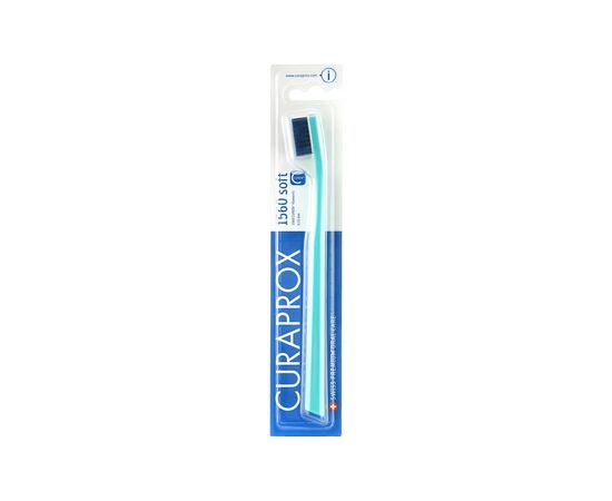 Зубна щітка Curaprox CS 1560 Soft М'яка D 0.15 мм Бірюзова із синьою щетиною (CS 1560-05)
