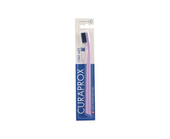 Зубна щітка Curaprox CS 1560 Soft М'яка D 0.15 мм Лілова із синьою щетиною (CS 1560-09)
