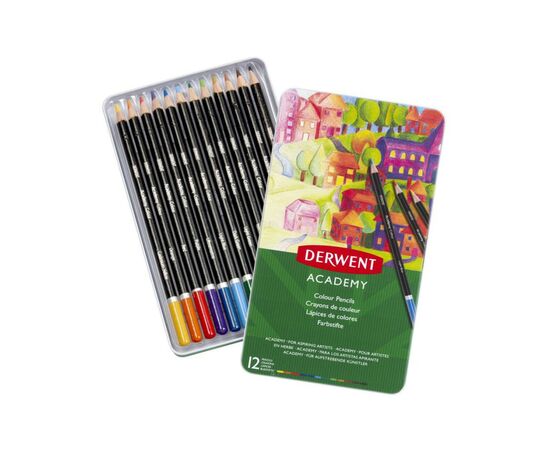 Карандаши цветные Derwent Colouring Academy, 12 цветов (5028252269865), изображение 2 Карандаши цветные Derwent Colouring Academy, 12 цветов (5028252269865), изображение 2
