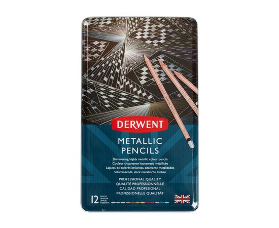 Карандаши цветные Derwent Metallic, 12 цветов (5028252598590)