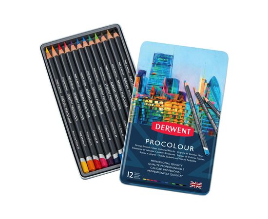 Карандаши цветные Derwent Procolour, 12 цветов (5028252514613), изображение 2 Карандаши цветные Derwent Procolour, 12 цветов (5028252514613), изображение 2