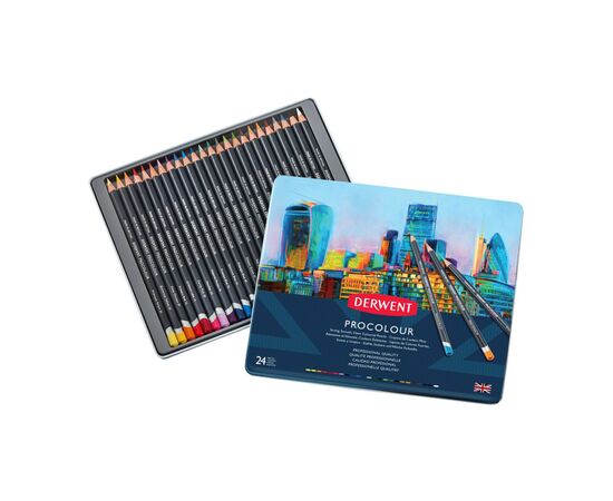 Карандаши цветные Derwent Procolour, 24 цветов (5028252514637), изображение 2 Карандаши цветные Derwent Procolour, 24 цветов (5028252514637), изображение 2