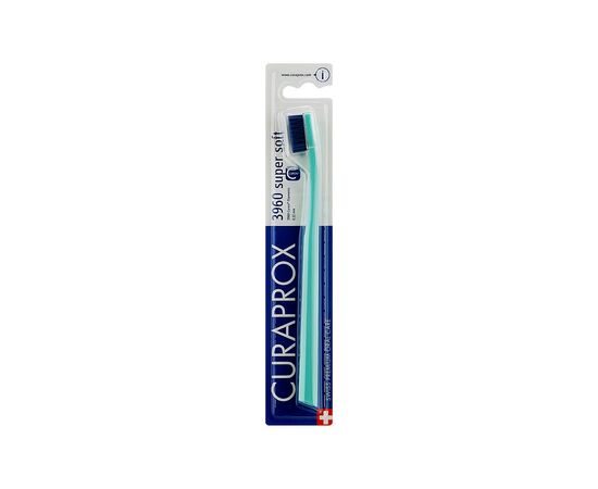 Зубная щетка Curaprox CS 3960 Super Soft Супермягкая D 0.12 мм Бирюзовая с синей щетиной (CS 3960-15)