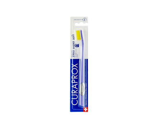 Зубная щетка Curaprox CS 3960 Super Soft Супермягкая D 0.12 мм Фиолетовая с желтой щетиной (CS 3960-18)