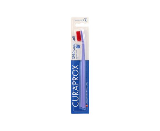 Зубна щітка Curaprox CS 3960 Super Soft Суперм'яка D 0.12 мм Фіолетова з червоною щетиною (CS 3960-17)